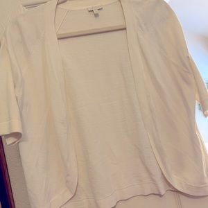 Talbots size M White cropped length sweater/cardigan